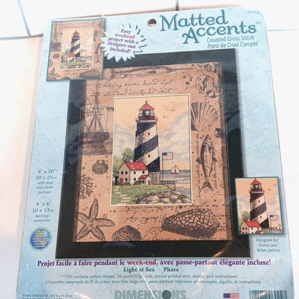 Dimensions "Light at Sea Phare" Counted Cross Stitch Kit New in Package‎